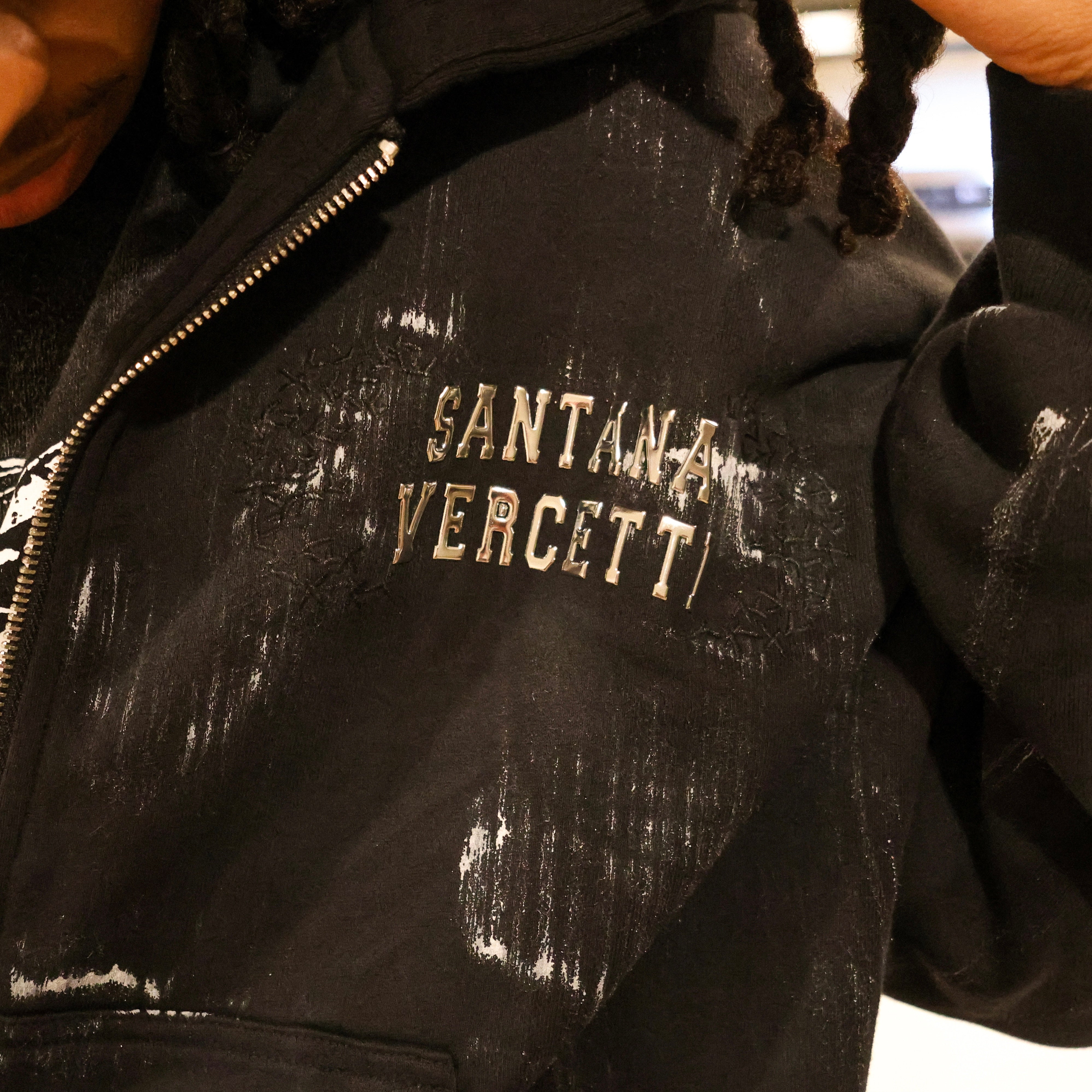 Hand Paint Zip Up Jacket
