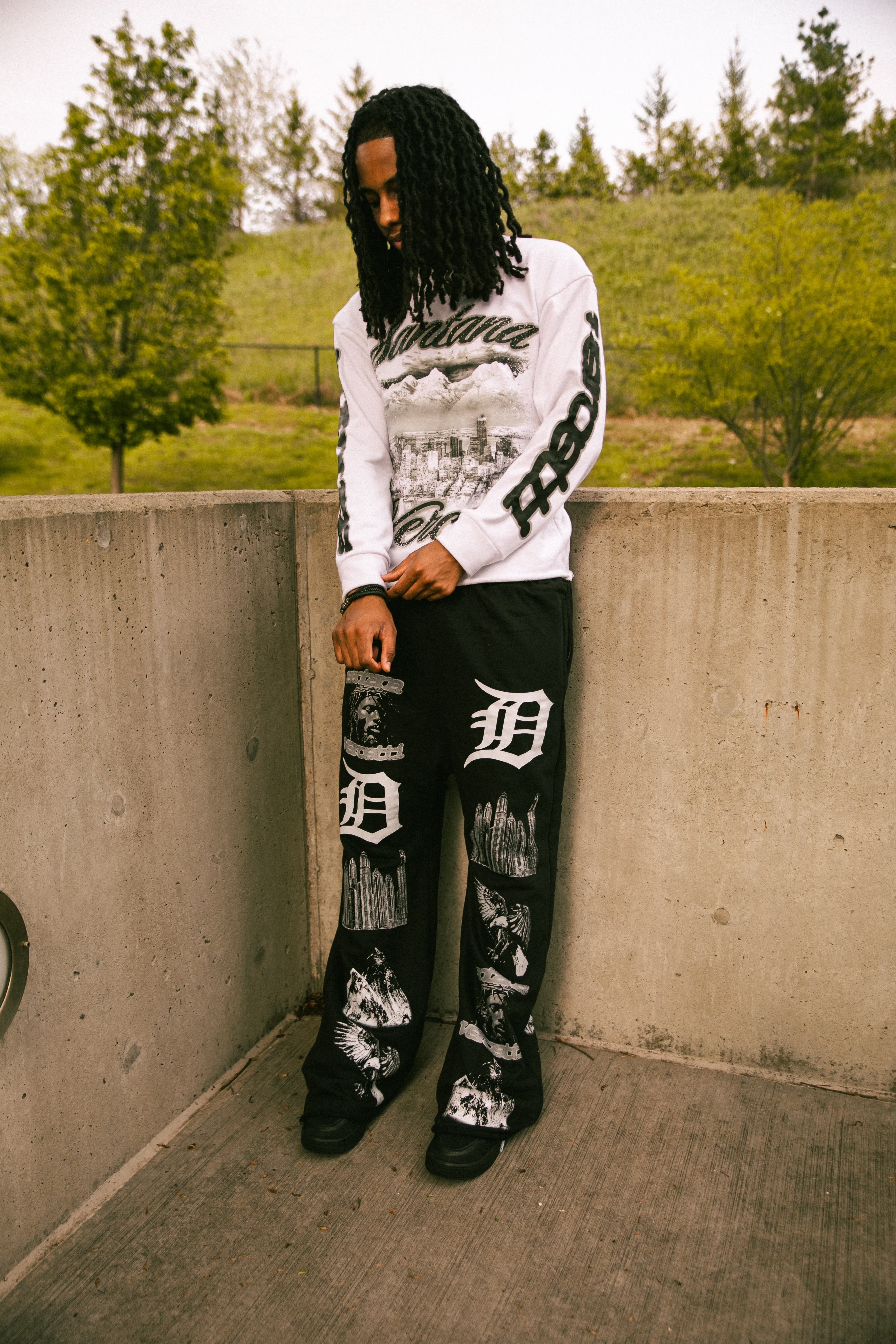 "SS24" SWEATPANTS - BLACK