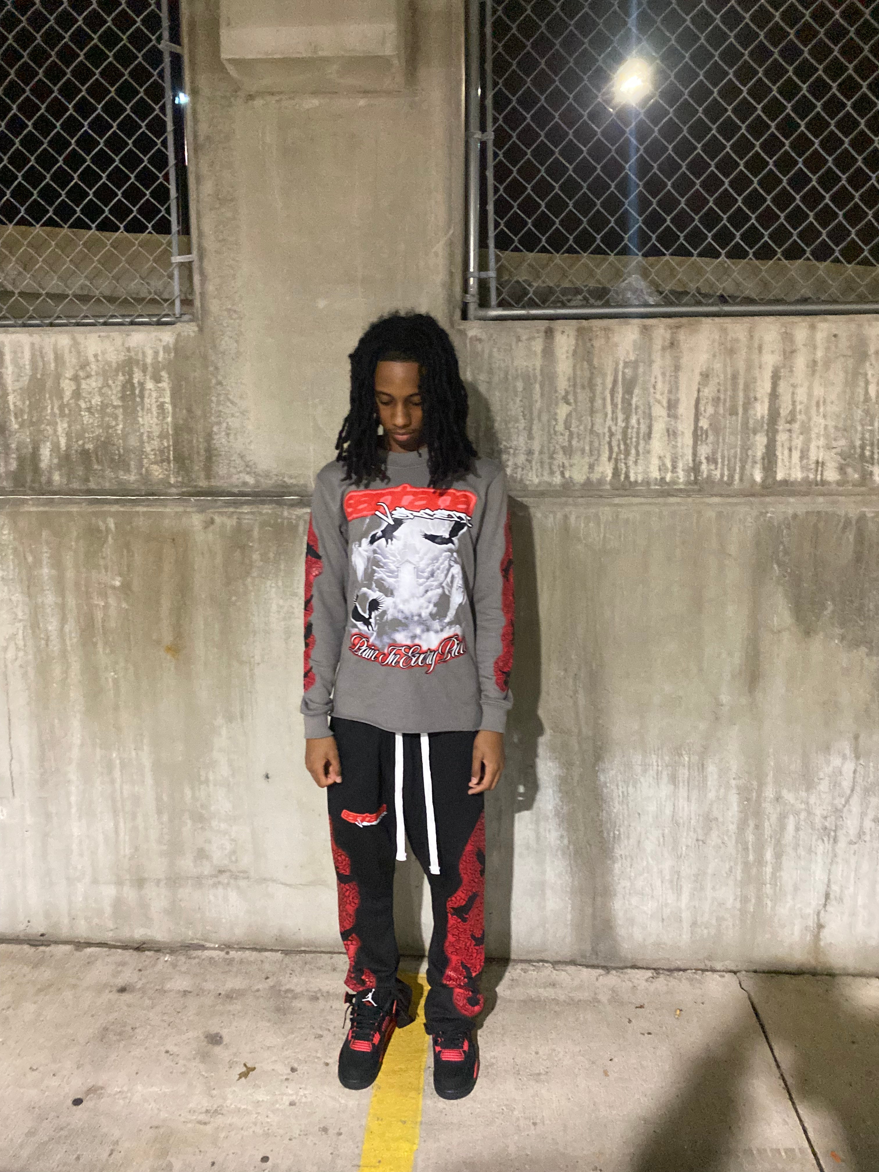 "PainInEveryPiece" LONG SLEEVE SHIRT