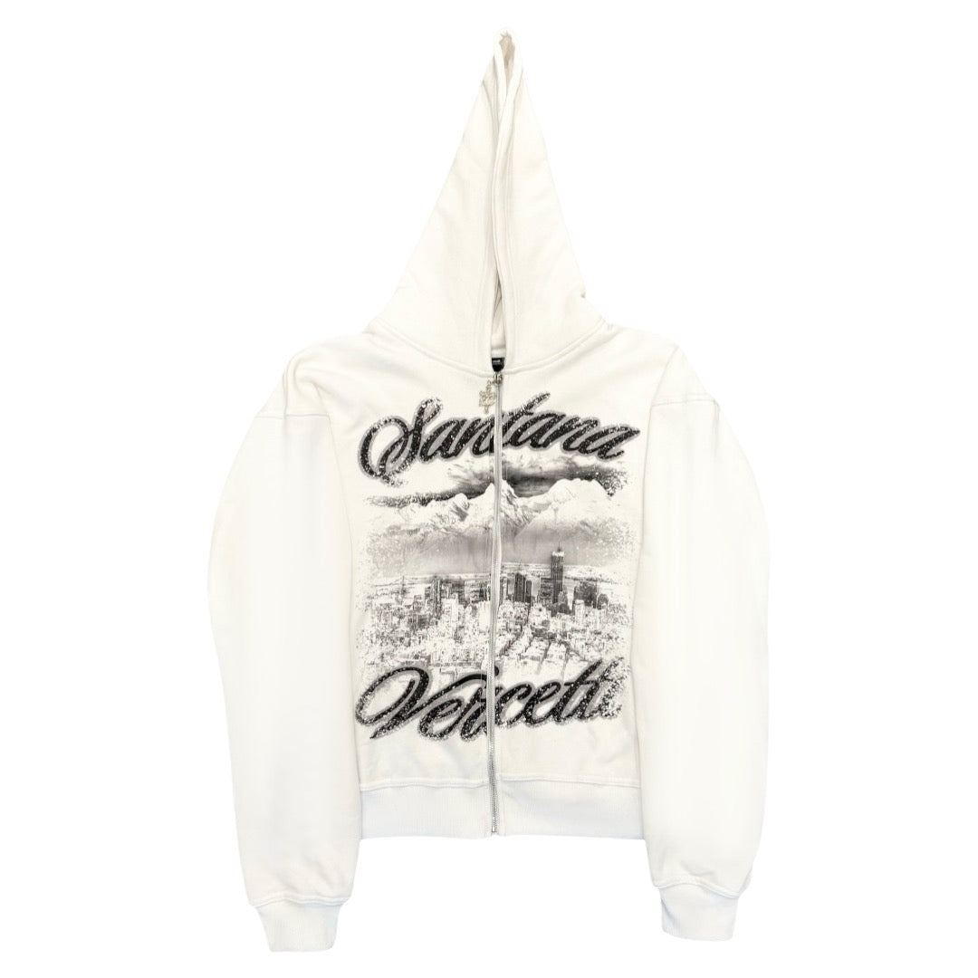 "SS24" ZIP UP JACKET - WHITE